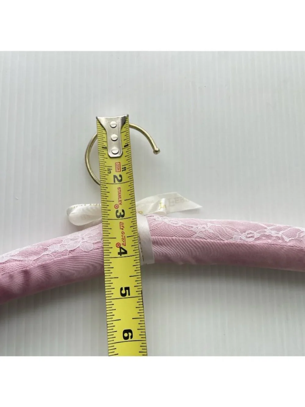 Jacqueline Ferrar Lace Clothing Hanger Padded Pink Bridal Wedding Dress Lingerie